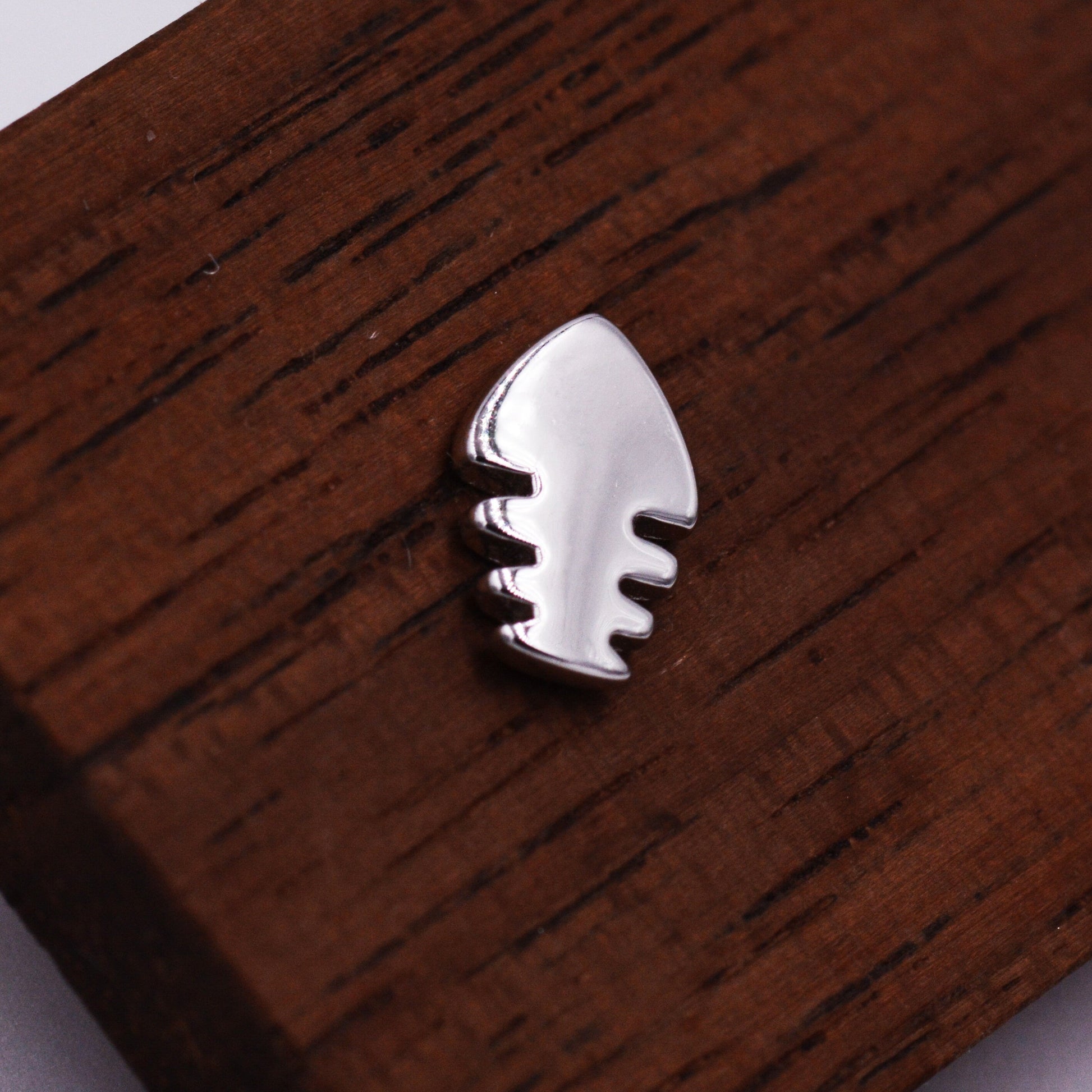 Fish Bone Stud Earrings in Sterling Silver, Fish Earrings, Fish Skeleton Stud, Cute Dainty Minimal Jewellery