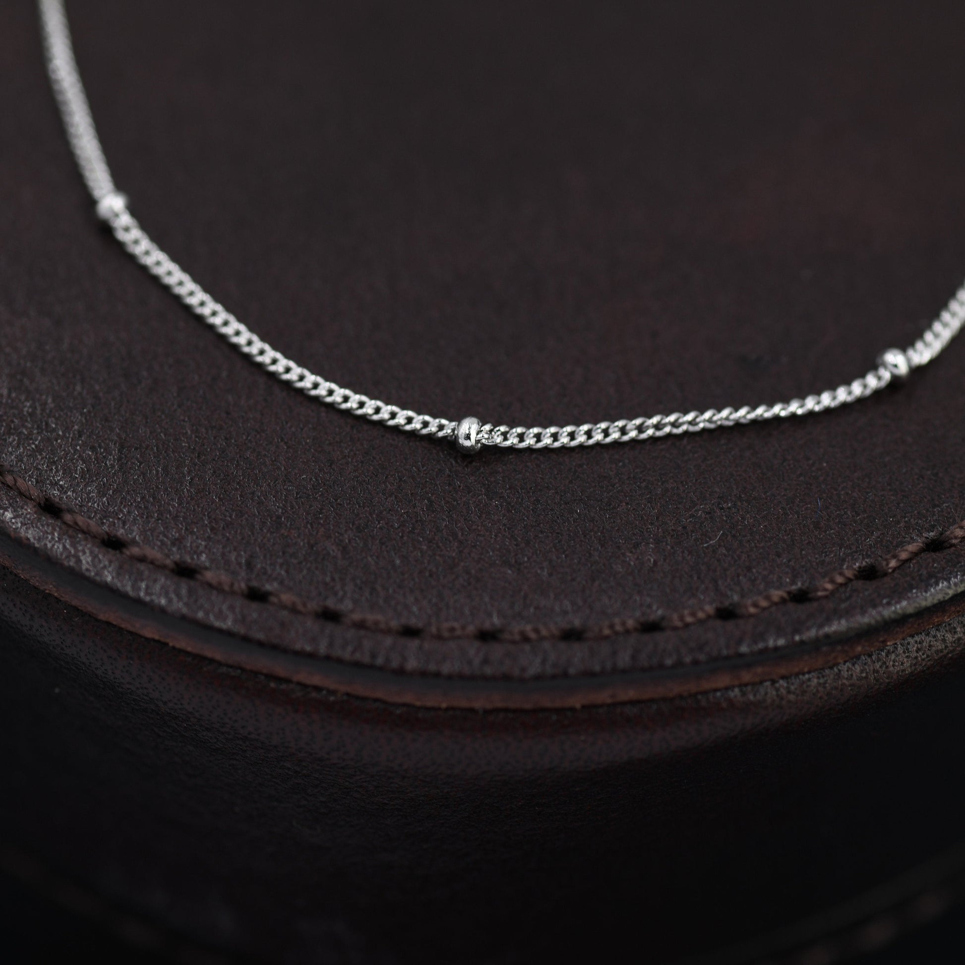 Skinny Satellite Chain Bracelet/Anklet in Sterling Silver in Sterling Silver, Silver or Gold,  Single Layer Bracelet, Minimalist Bracelet