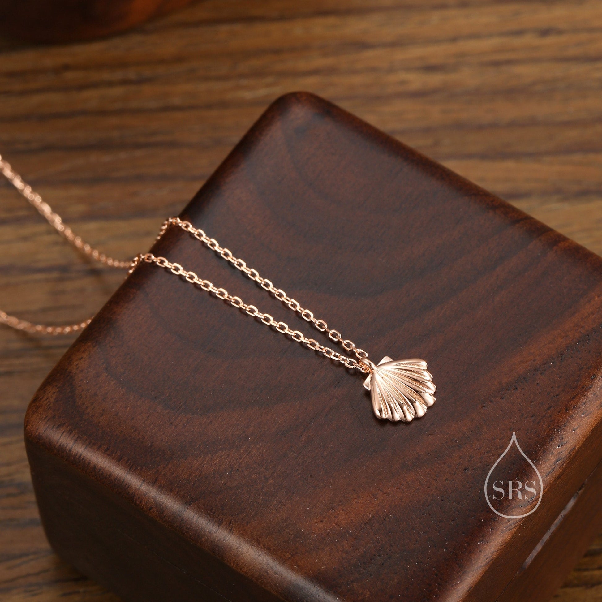 Seashell Pendant Necklace in Sterling Silver, Silver or Gold or Rose Gold, Ocean Necklace, Shell Necklace, Sea Shell Necklace