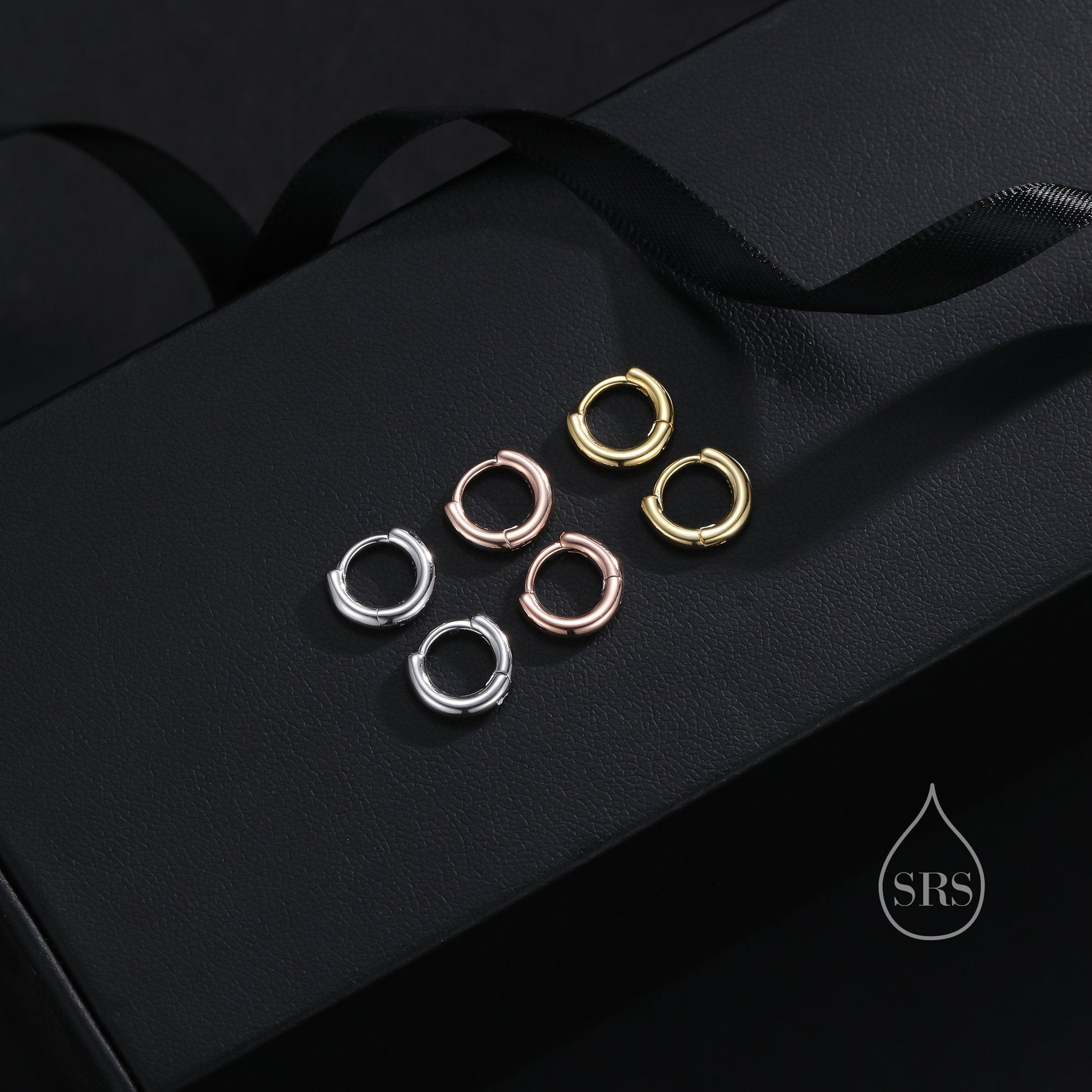 Minimalist Huggie Hoop Earrings in Sterling Silver, 6mm to 18mm Hoops, Various Sizes, Skinny Hoops, Silver or Gold, Simple Hoop Earrings