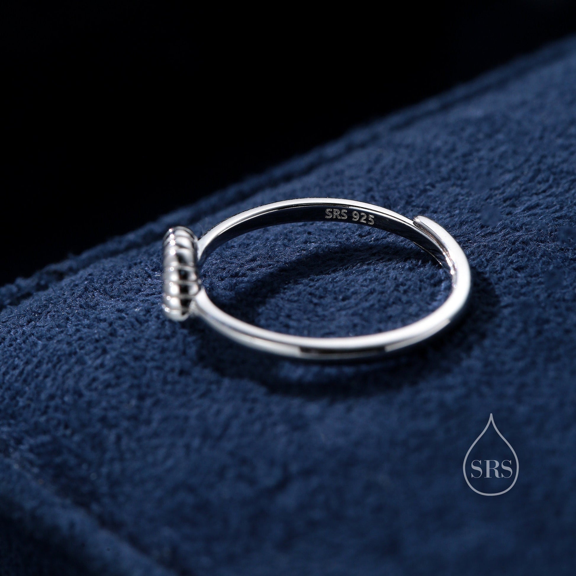 Sterling Silver Cute Little Ammonite Ring, Adjustable Size, Cute Ammonite Shell Ring, Dainty and Delicate, Shell Fossil Ring