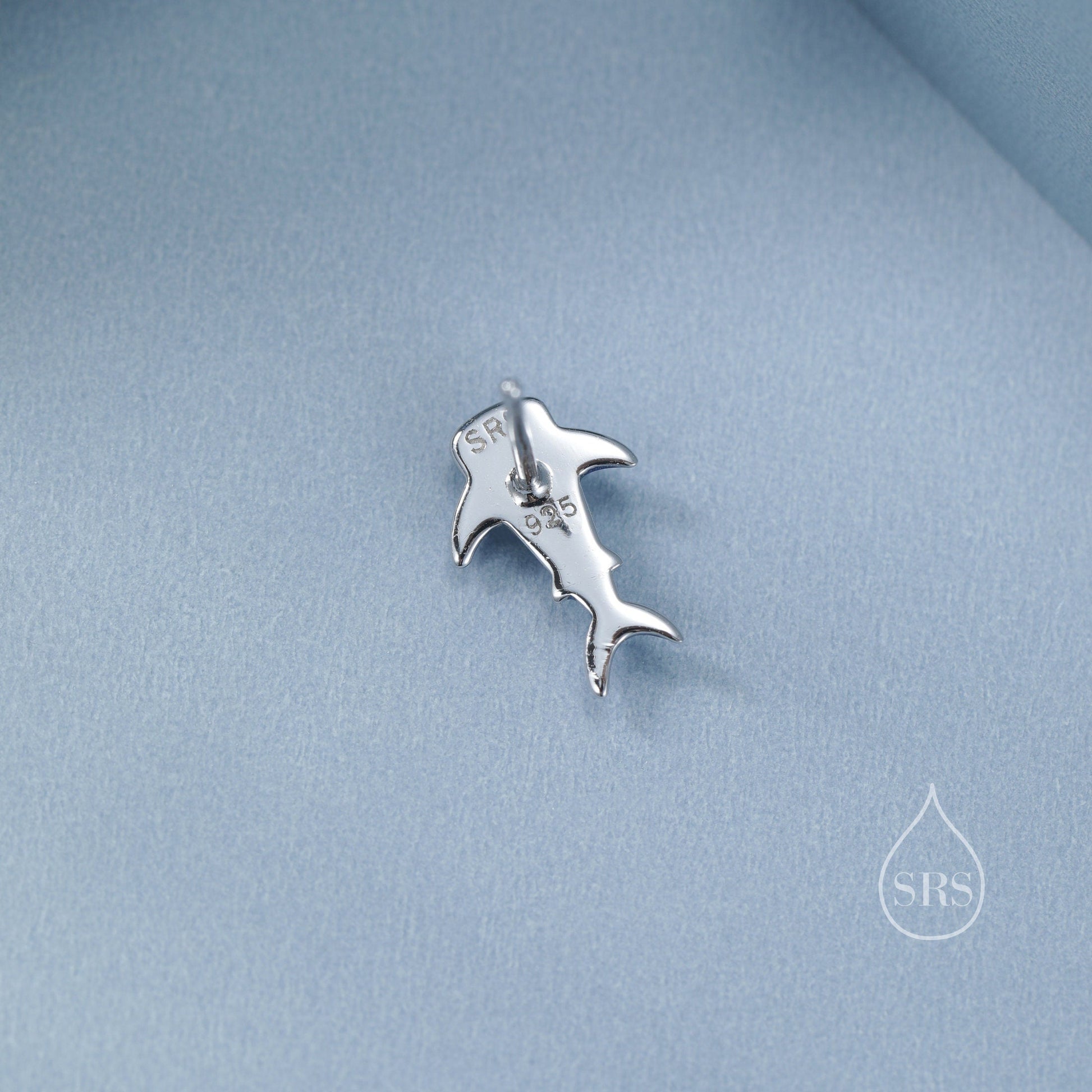 Very Tiny Whale Shark Stud Earrings in Sterling Silver with Hand Painted Enamel, Cute Whale Shark Earrings